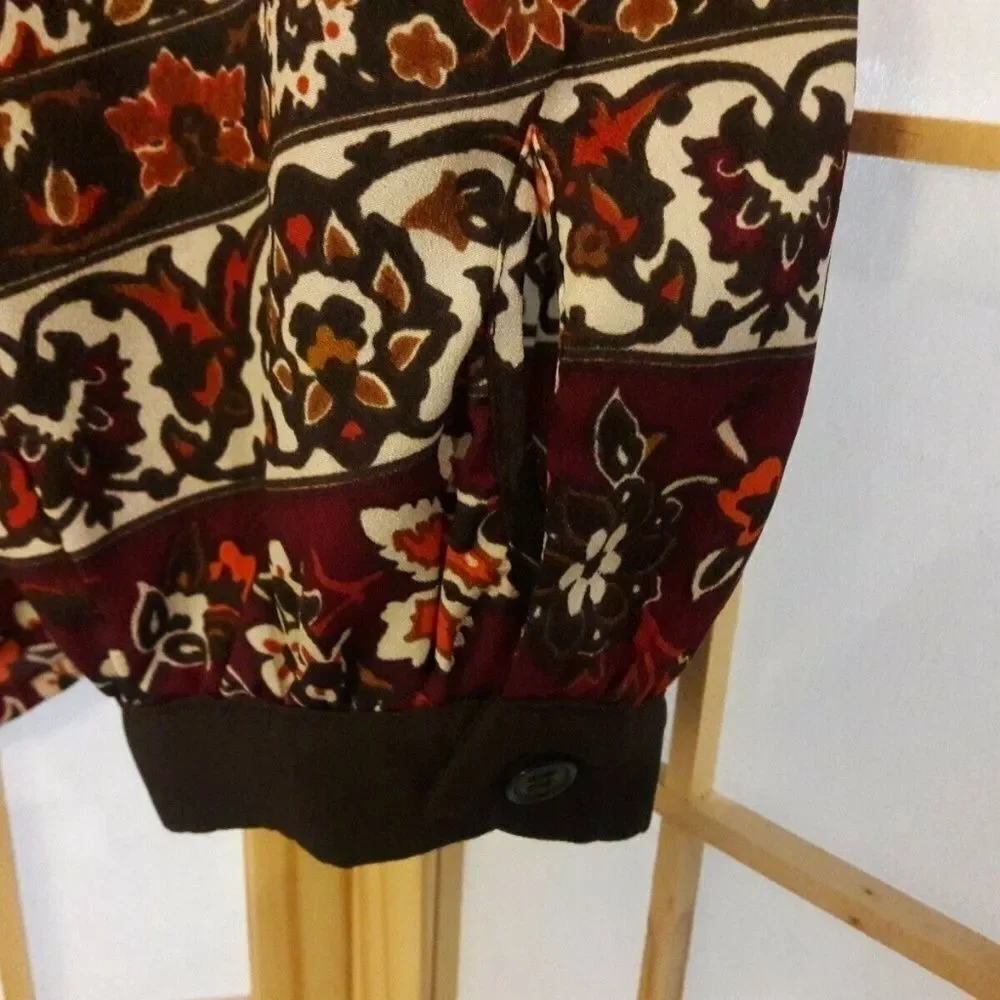 New York & Company  Floral Boho Button Shirt Sz S - Picture 5 of 7